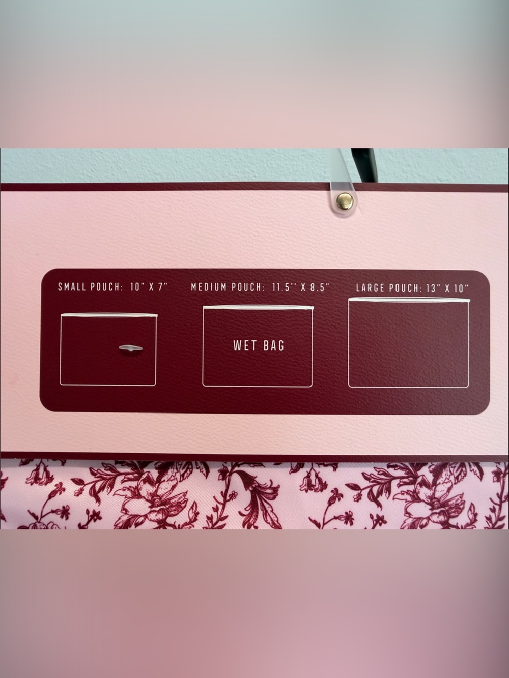 Wandering Moon | Wine Floral Packing Cube Travel Set (9) - Picture 8 of 14